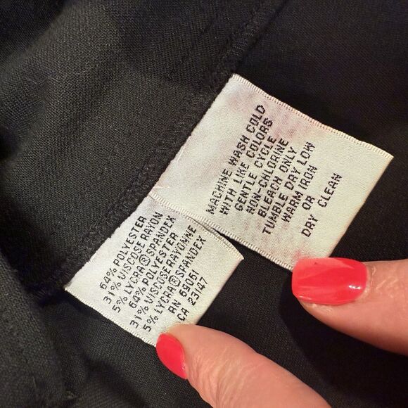 Talbots Womens Jacket Size 4 Black Blazer Minimalist Office Wear Stretch Button - Picture 4 of 5